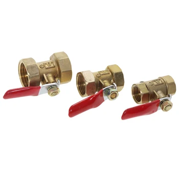 

Brass Ball Valve 1/8'' 1/4'' 3/8'' 1/2'' Female Thread Ball Valve Brass Connector Joint Copper Pipe Fitting Coupler Adapter