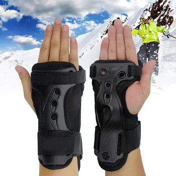 

Hand Care Roller Skating Wrist Support Protective Gear Breathable Adjustable Black Lightweight Outdoor Wrapping Gloves EVA Brace