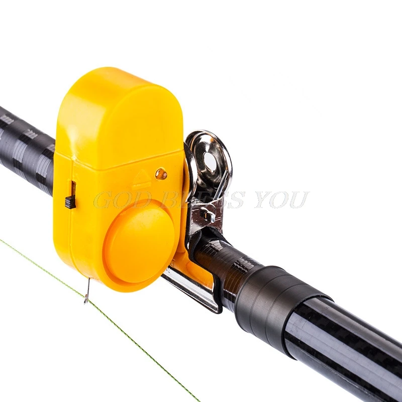 

Electronic Night Fish Bite Sound Alarm LED Alert Bell Clip On Fishing Rod New