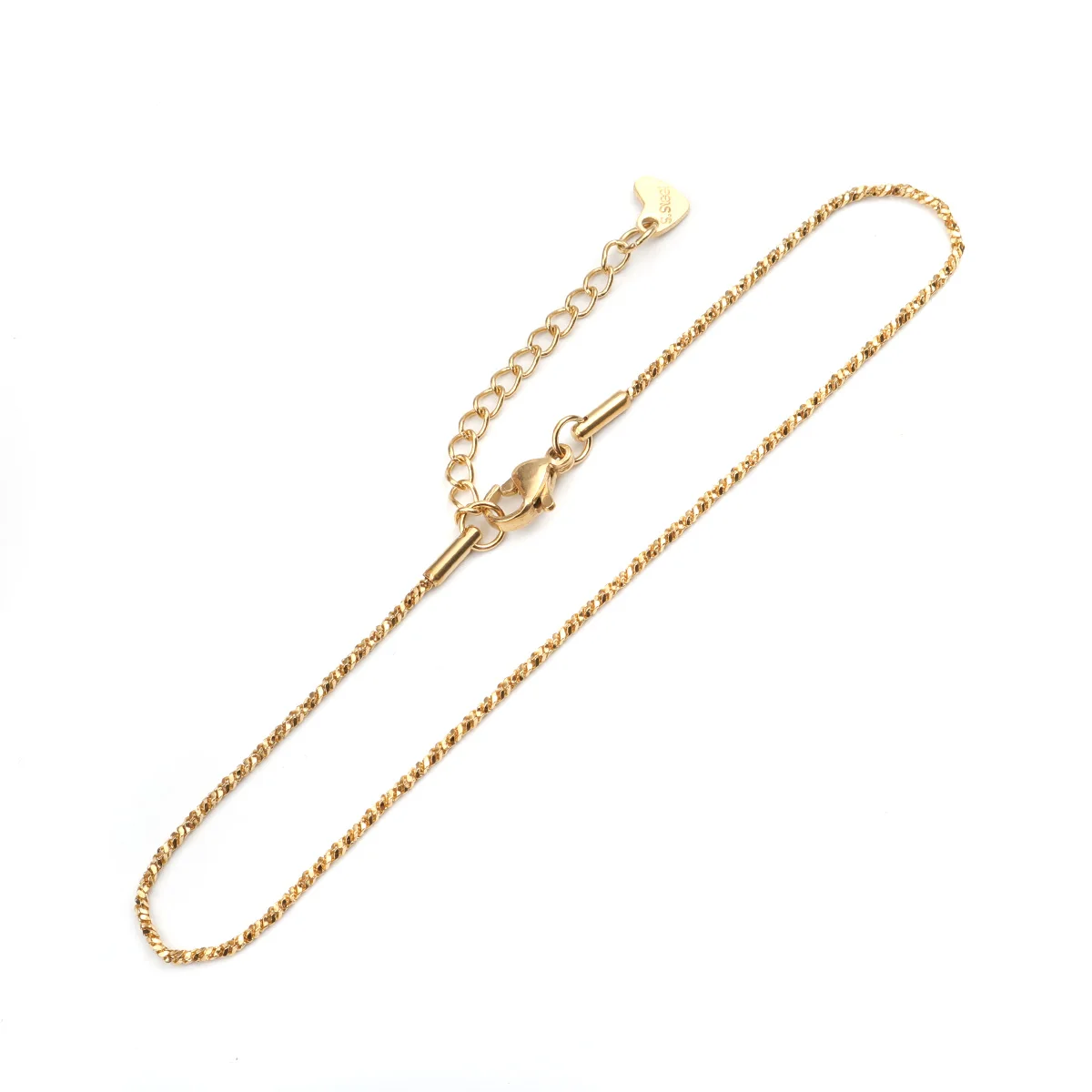 1PC 23.5cm Stainless Steel Anklet Gold Color Link Chain Anklets For Women Jewelry Summer Beach Party Barefoot Accessories