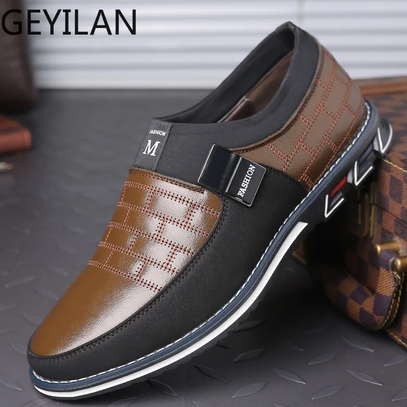 

NAUSK 2020 Leather Shoes Men Casual Shoes Loafers Mocasines Hombre Breathable Slip Sneakers Men Shoes Leather Zapatos De Hombre