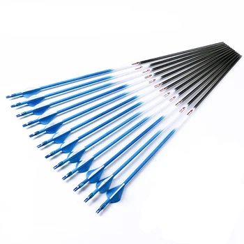 

Linkboy Archery 12pcs Carbon Arrow ID6.2mm Spine300-600 Arrowheads 2'' Vane Arrow Nock for recurve traditional Bow Hunting
