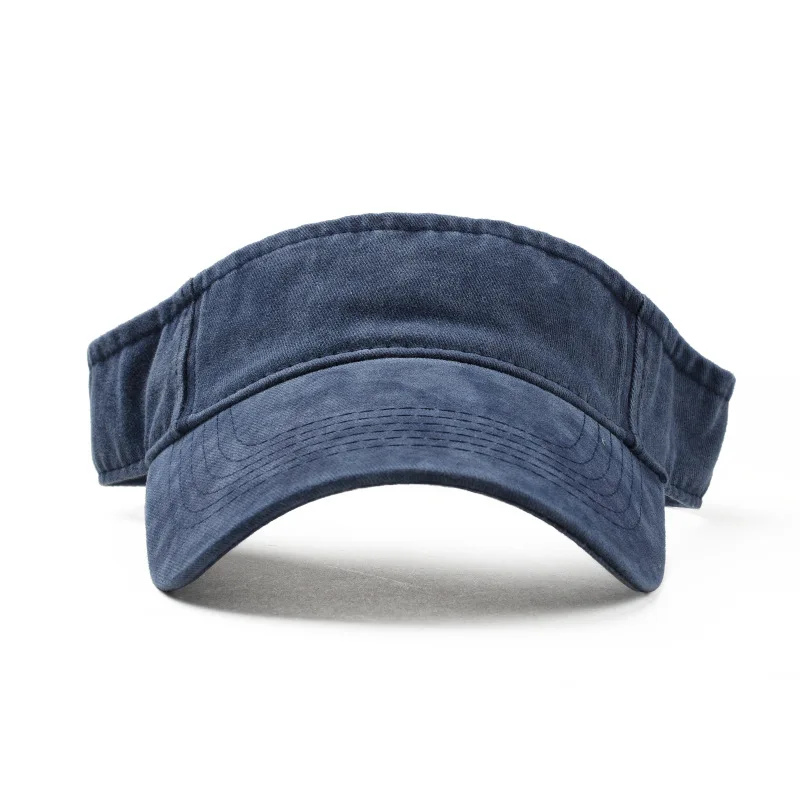 

Summer Washed cotton sun cap Adult men solid color breathable topless empty sun hat Gorros