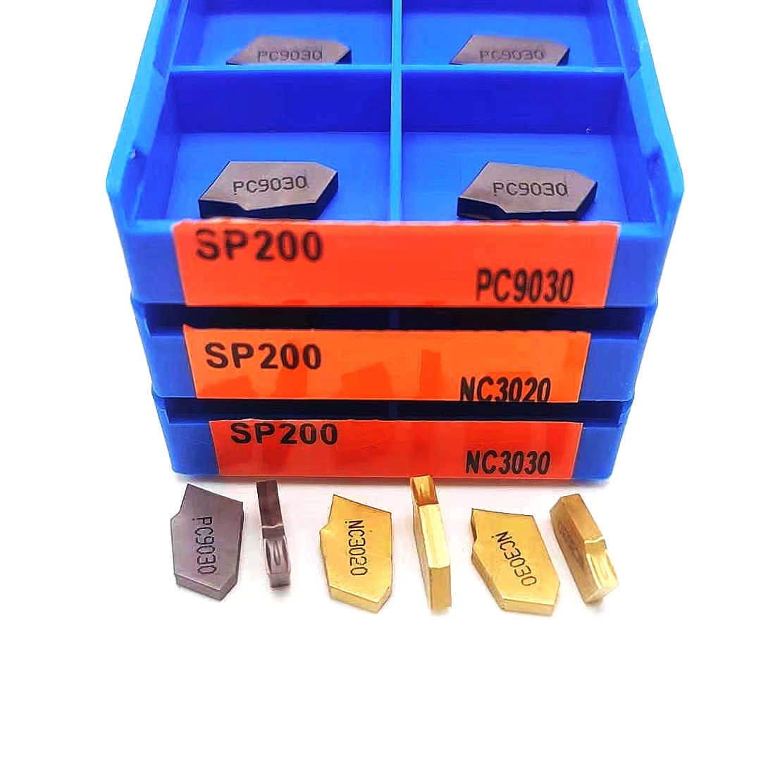 Токарные инструменты SP200 PC9030 NC3020 NC3030 твердосплавная токарная вставка SP 200 Пазовая