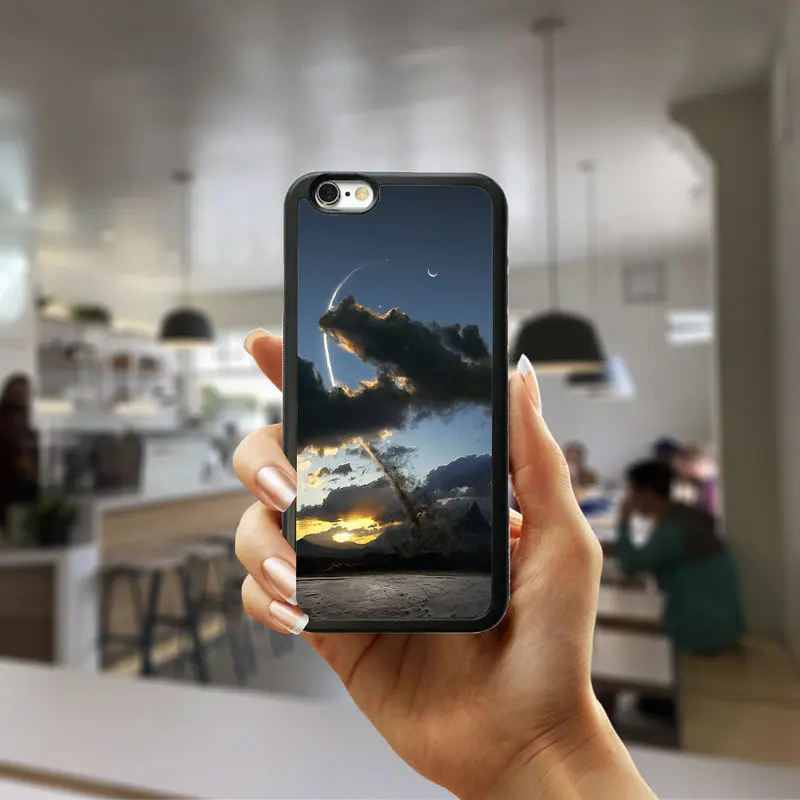 Picture 4 Жесткий ПК чехол для iphone 8 7 6 6S Plus X XR XS Max 5s 5 SE 4 4s Супермен чехол для сотового телефона Стрекоза на полной луне парк - Цвет: Picture 4