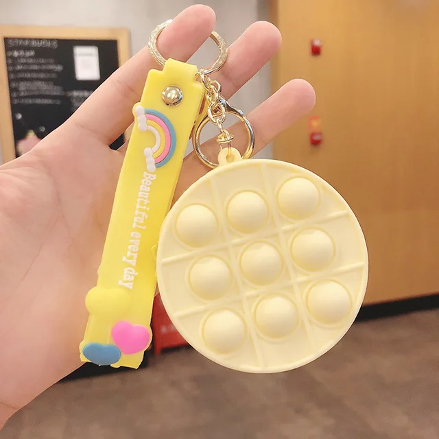 New Popit Mini Money Wallet Fingertip Toys Push Bubble Popite Pendant Bag Hot Sale Adult Decompression Toys Children Anti-Stress circle 01