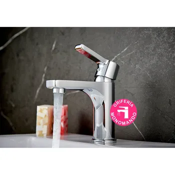 

Kibath monomando basin PIN faucet made of brass. Gifería de diseño con latillo incluido. Chrome gloss finish.
