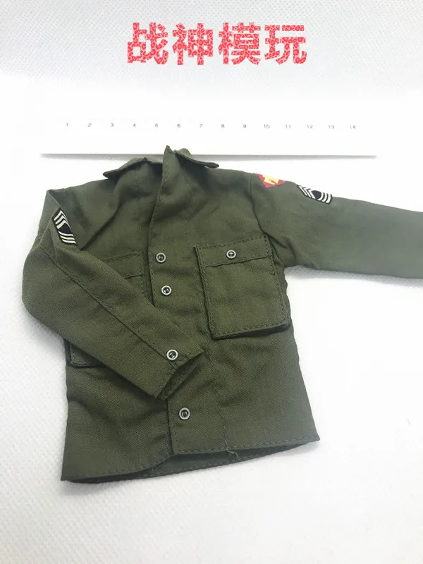 shirt 1:6 масштаб Второй мировой войны армии США бронированная одежда брюки куртка рубашка ботинки костюм яростный армейский боевой военный подходит 1" Солдат Рисунок - Цвет: shirt