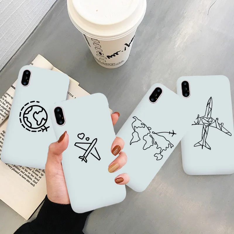 

IRONGEER Travel Map Non-slip Plain Cases For iPhone XR 11 pro max XS Max XS X 6 6s 7 8 Plus Silcone Soft TPU Phone Back Cover