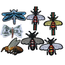 1 шт пчела, стрекоза, мультяшная икона, железные нашивки для одежды, сделай сам, полоски, лоскутные наклейки для детей, пользовательские значки