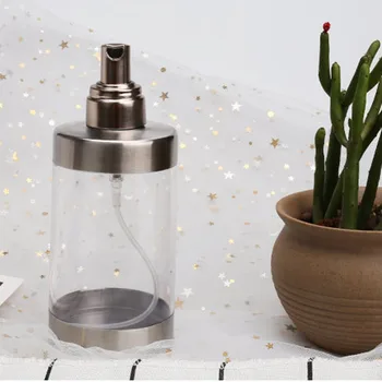

Bathroom Stainless Steel Large Capacity Transparent Home Hotel Manual Cylinder Practical Convenience Easy Install Soap Dispenser