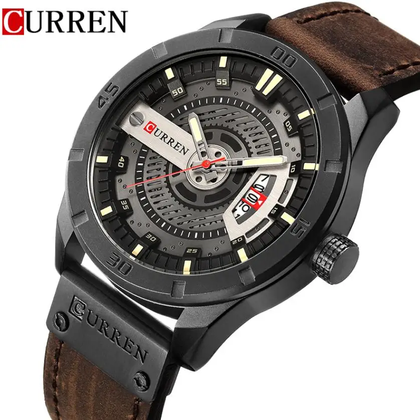 CURREN 8301 роскошные мужские военные спортивные часы Аналоговые кварцевые с датой