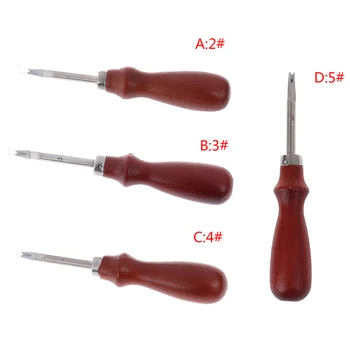 

1pcs High Quality Sharp Leather Craft Edge Knife Cutting Hand Craft Tool With Wood Handle