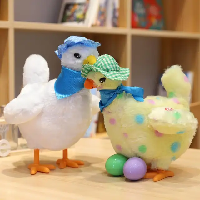Hen Laying Eggs Plush Anti-Stress Chicken Stuffed Toy Electric Music Dancing Kids Gift Regalo De Año Nuevo Para Bebé Kawaii 2