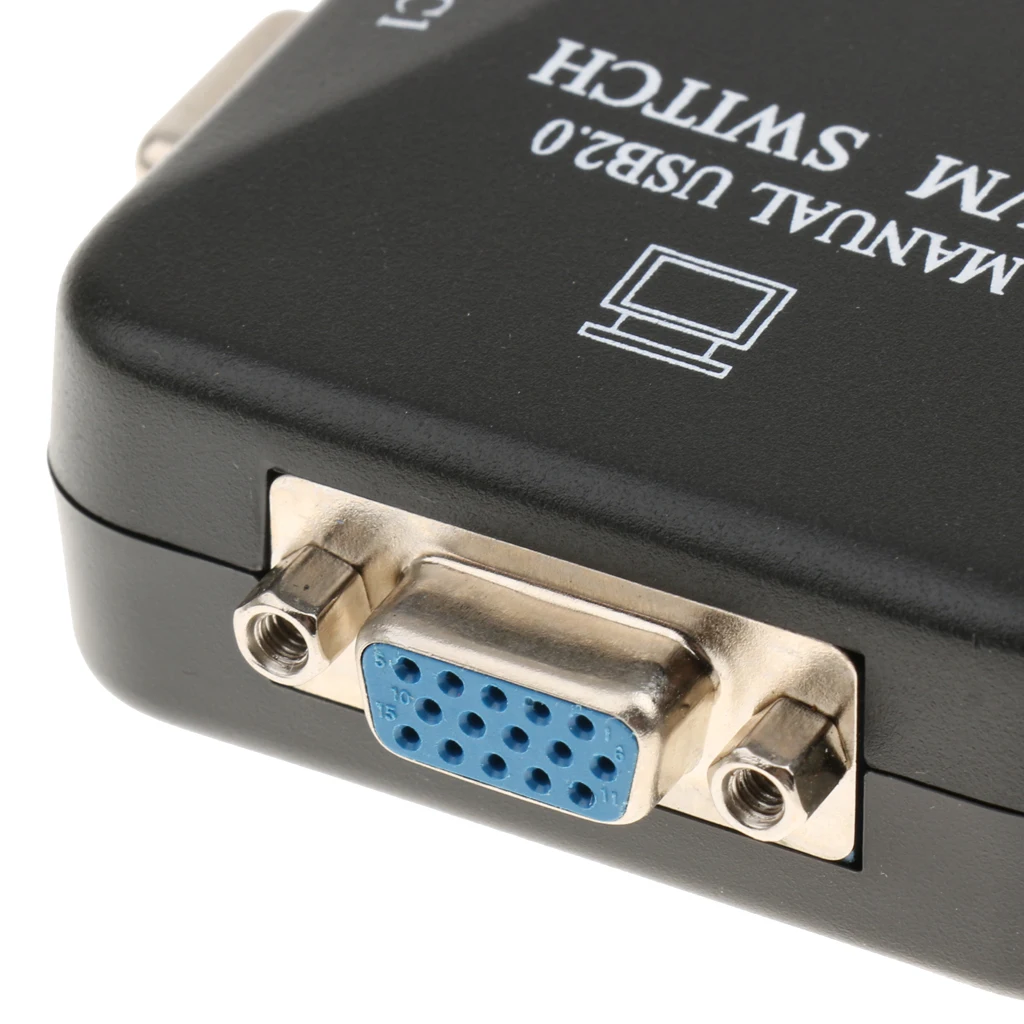 2-Порты и разъёмы USB KVM переключатель коробка для Мышь клавиатура Монитор обмен компьютер ПК