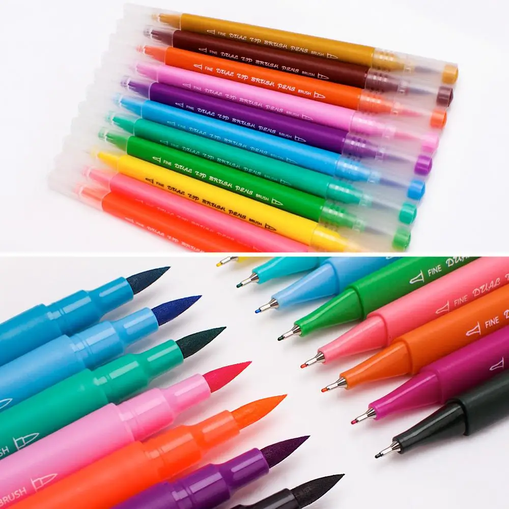 Маркеры кисти ручки товары для рукоделия для Fawing 48 60 72 100 цветов эскиз Водные Цвета цветные маркеры новые школьные принадлежности Манга