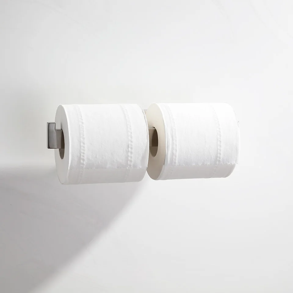 Двойной держатель для бумаги из нержавеющей стали держатель для туалетной бумаги черный аксессуары для ванной комнаты
