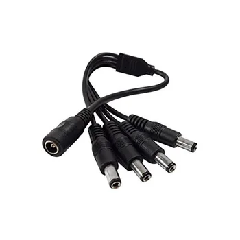 

DC Power 1 Female to 2/3/4 Male Output Power Splitter Cable Y Adapter For CCTV Camera LED Strip Light 5.5mm X 2.1mm DC Splitter