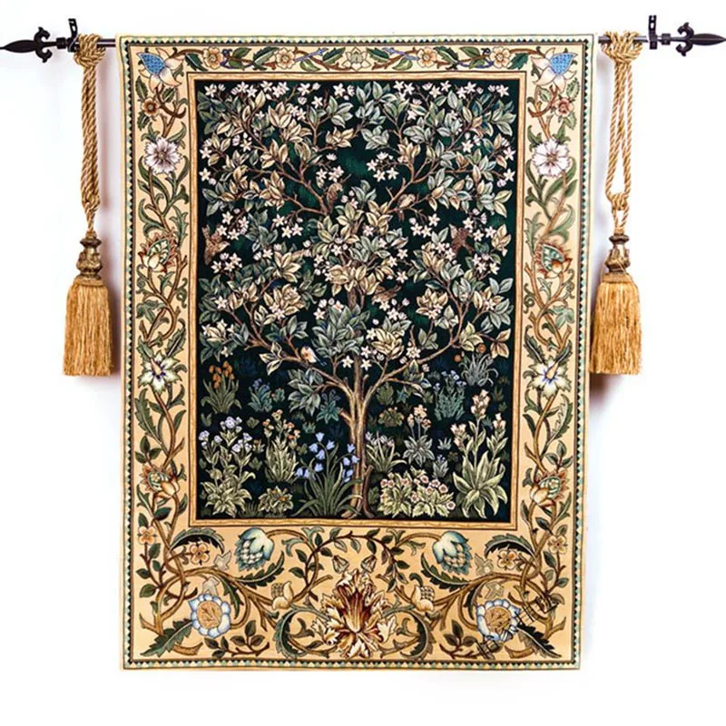 90x60 см Belgium William Morris WorksTree of Life домашний текстиль Jacauard тканевый гобелен для