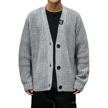 Мужской зимний Кардиган свитер повседневное пальто свитер зимний Кардиган мужской