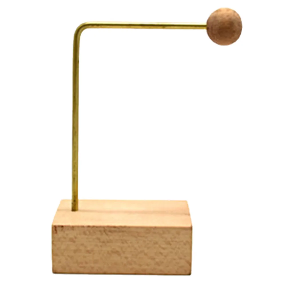 

Wooden Earrings Display Stand Jewelry Holder Organizer Rack with Sturdy Metal Props, Valuable Jewelry Accessories for Business
