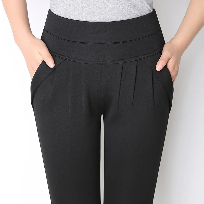 

Women's Elegant High Waist Harem Pants Plus Size 6XL Office OL Ladies Trousers For Women 2020 Spring Candy Color Pocket Clothes
