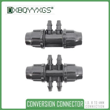 

Automatic watering 8/11mm to 4/7mm hose connector Garden drip irrigation components 3/8'' to 1/4'' Thread Lock 2-4 way Connector