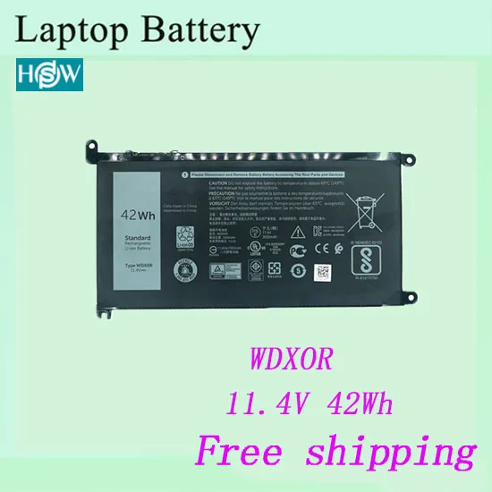 Абсолютно Аккумулятор для ноутбука Dell WDX0R T2JX4 11,4 V 42Wh батарея