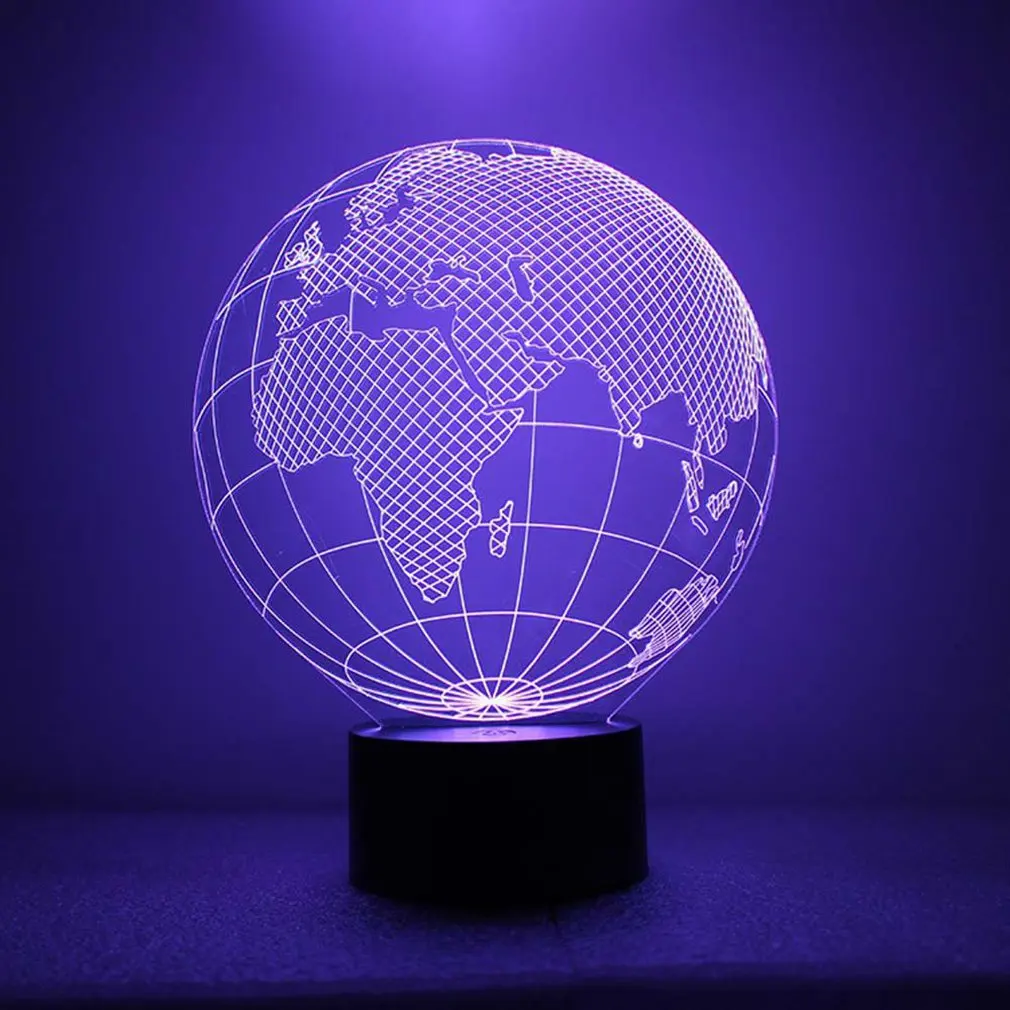 Colorful 3D Night Light Earth Night Light Eye Care LED Light Bedside Night Lamp Home Decoration Birthday Gift