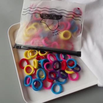

100 Pcs Child Colorful Elastic Hair Band Girl Kid Scrunchy Small Ring Rubber Ponytail Holders Tie Gum Hair Accessories Wholesale