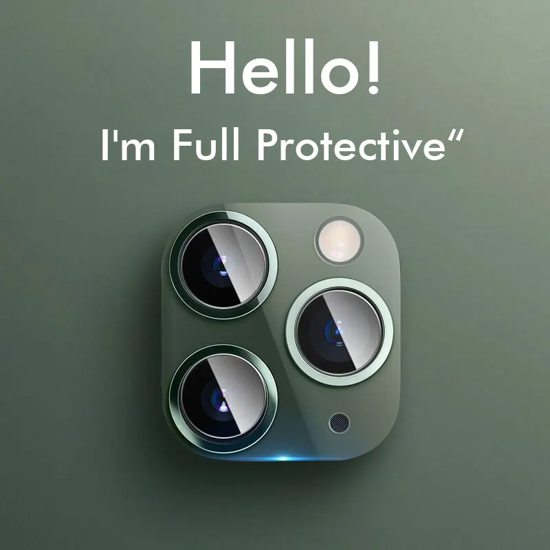 Полный защитный чехол для камеры для IPhone 11 Pro X XR XS Max 8 7 6s Plus Роскошный металлический чехол Защитная пленка для объектива Стекло