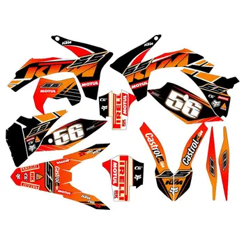 

For KTM EXC 125 200 250 300 350 450 500 2012 2013 Full Graphics Decals Stickers Custom Number Name 3M Matte Stickers Waterproof