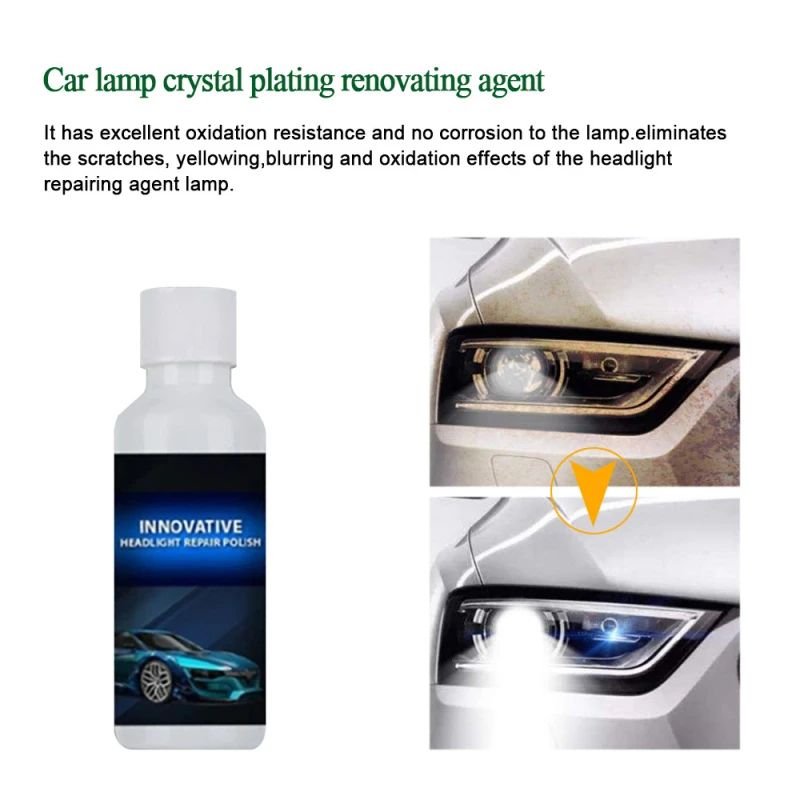 

20ml Car Headlight Repair Fluid Refurbished Fluid Auto Headlight Maintenance Clean Retreading Agent Spray Polish Repair Fluid