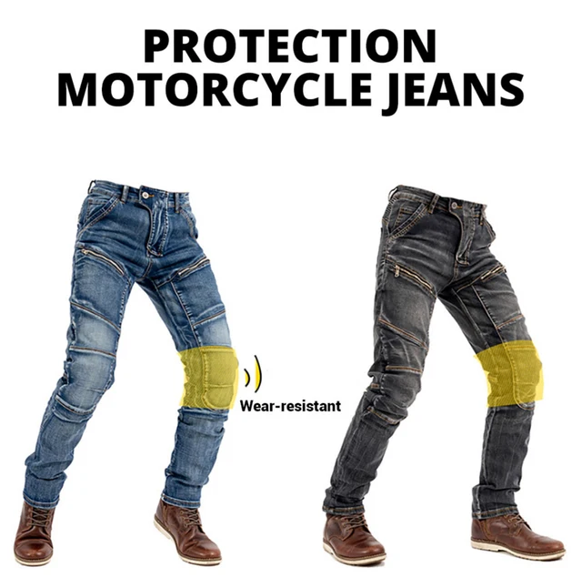 Herren Motorrad Hose größere Fläche Aramid Motorrad Jeans Schutzausrüstung  Reiten Touring Motorrad Hose Blau Motocross Jeans