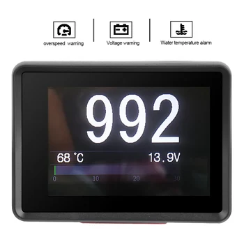 

Car Black OBD Multi-Function Meter Digital Temperature Voltage Speed HUD Display car clock led digital clock car accessories