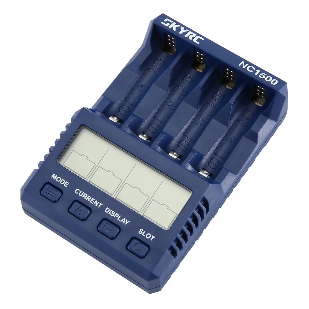 SKYRC NC1500 зарядное устройство AA/AAA NiMH Зарядное устройство анализатор профессиональные батареи зарядное устройство Dis зарядное устройство 4 батареи слота