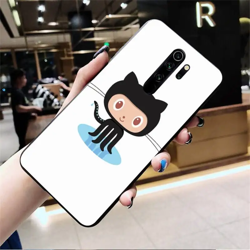 xiaomi leather case cover Social Github Programming Cat Soft Phone Case Cover for Redmi Note 9 8 8T 8A 7 6 6A Go Pro Max Redmi 9 K20 xiaomi leather case glass