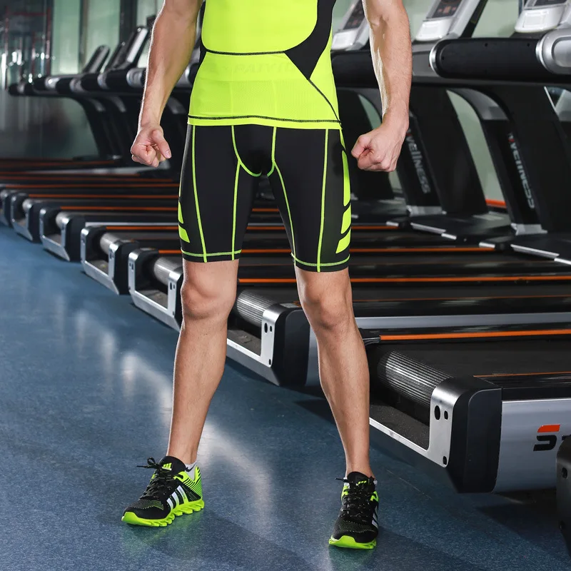

Men Tight-Fit Training Pro Pants Sports Fitness Running Shorts Elasticity Quick-Dry Compression Pants