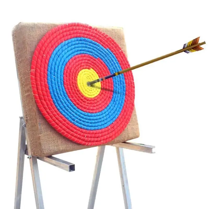 Preise 1 stücke 50 55*2cm Outdoor Sports Jagd Schießen Ziel Bogenschießen Ziel Bord Stroh Gras Ziel Pfeil Ziel Stroh produkte