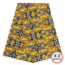 Африканская восковая ткань с принтом Анкара для шитья Анкара африканская ткань 12 ярдов Нигерия хлопок Гана ткань для платья 91015