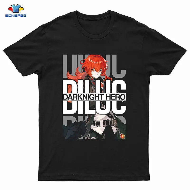 

SONSPEE Anime Game Genshin Impact T Shirt Print Oversized Cotton Short Sleeve T-Shirts Summer Harajuku Popular Pullover Tees