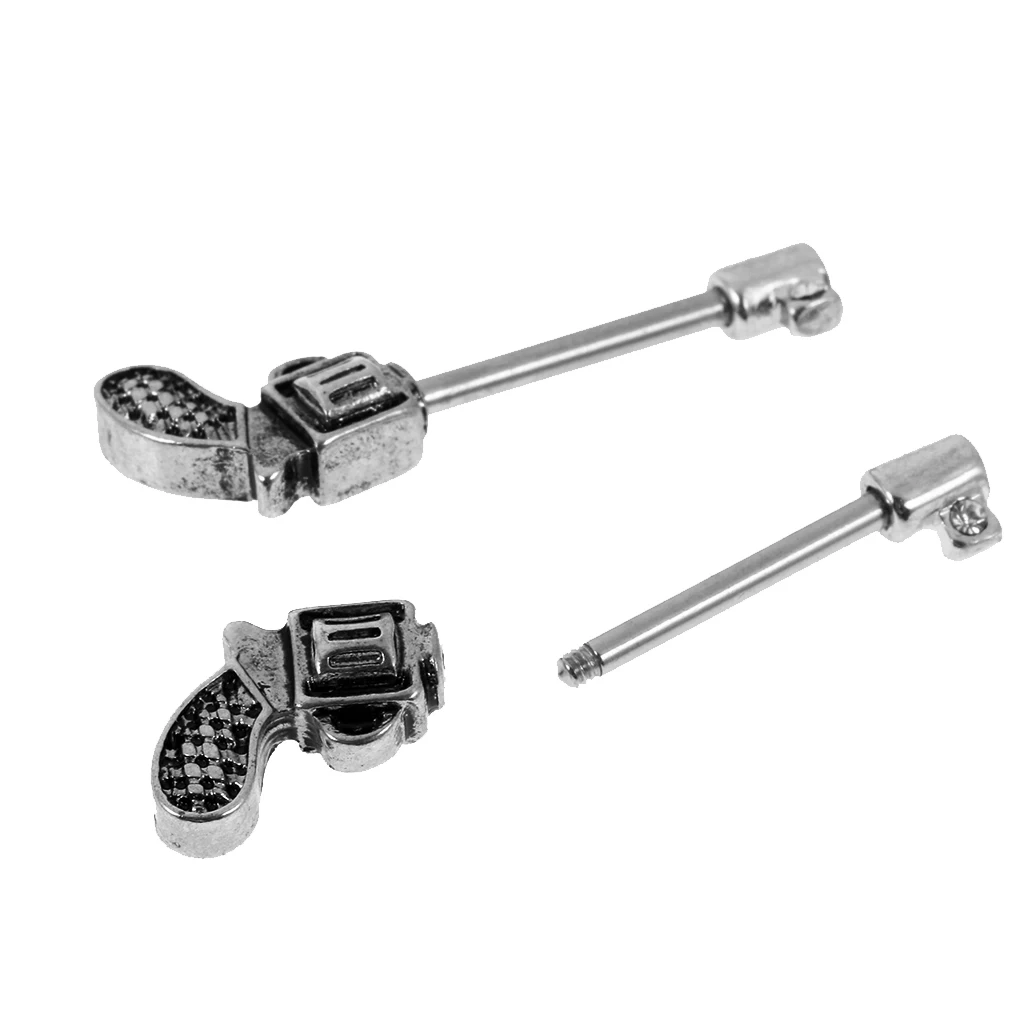 Fashion Nipple Ring Bars Rifle Shape Body Piercing Jewelry Nipple Rings