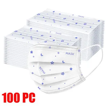 

10/100PCS Adult Disposable Face Mask Thicken 3 Layers Breathable Masks Non-woven Fabric Mouth Cover Filtros Mascarillas