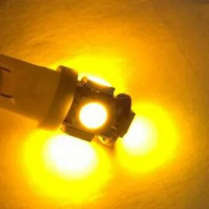 100 шт./лот T10 5Smd 5050 W5W 192 168 194 ВОДИТЬ Автомобиль светильник лампы белого, розового, голубого, зеленого цветов для Желтые красные лампочки 12v 6500k просвет светильник - Испускаемый цвет: Цвет: желтый