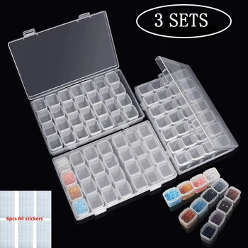 

New Plastic Diamond Painting Accessories 28pcs Bottles Container Storage Box Diamant Painting Holder Daimond painting Box