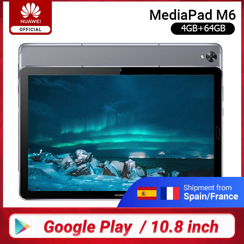 Оригинал huawei Mediapad M6 10 8 дюймов 4 Гб 64 wifi Kirin 980 Восьмиядерный Android 9 0 планшет type C Google