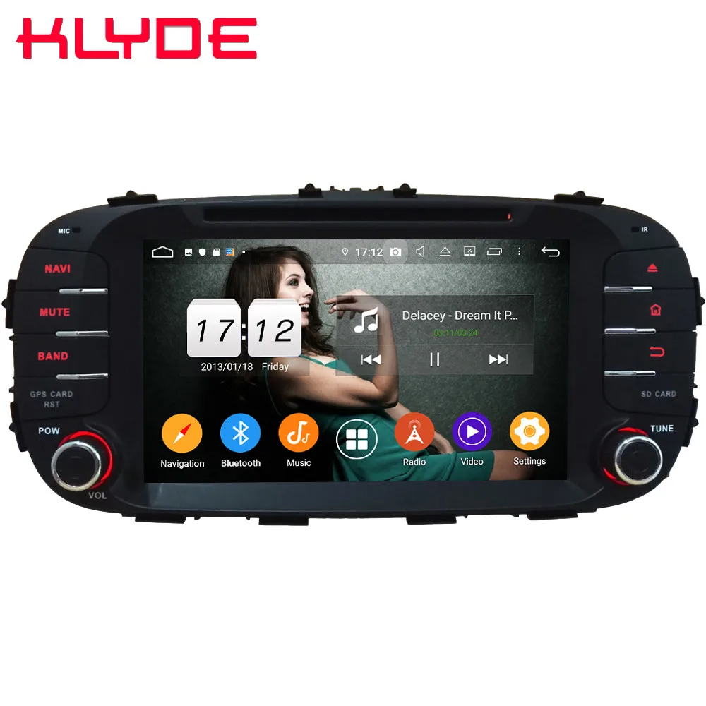Klyde ips 4G Android 9,0 Восьмиядерный 4 Гб ОЗУ 64 Гб ПЗУ DSP BT автомобильный DVD мультимедийный плеер радио gps ГЛОНАСС для Kia Soul