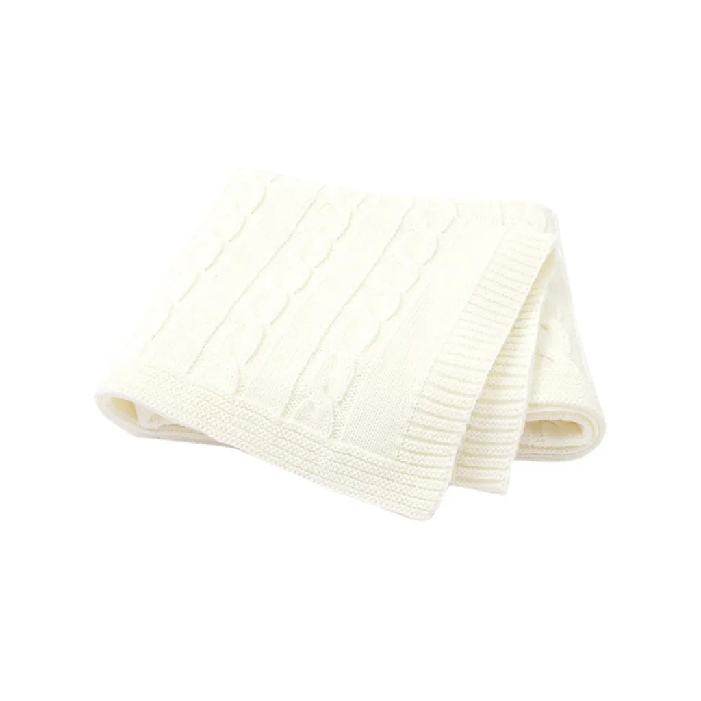 Акриловые волокна, детские одеяла для пеленания, вязаные пеленки для новорожденных, одеяла для коляски, мягкие постельные принадлежности для младенцев, одеяло 80x100 см@ 47