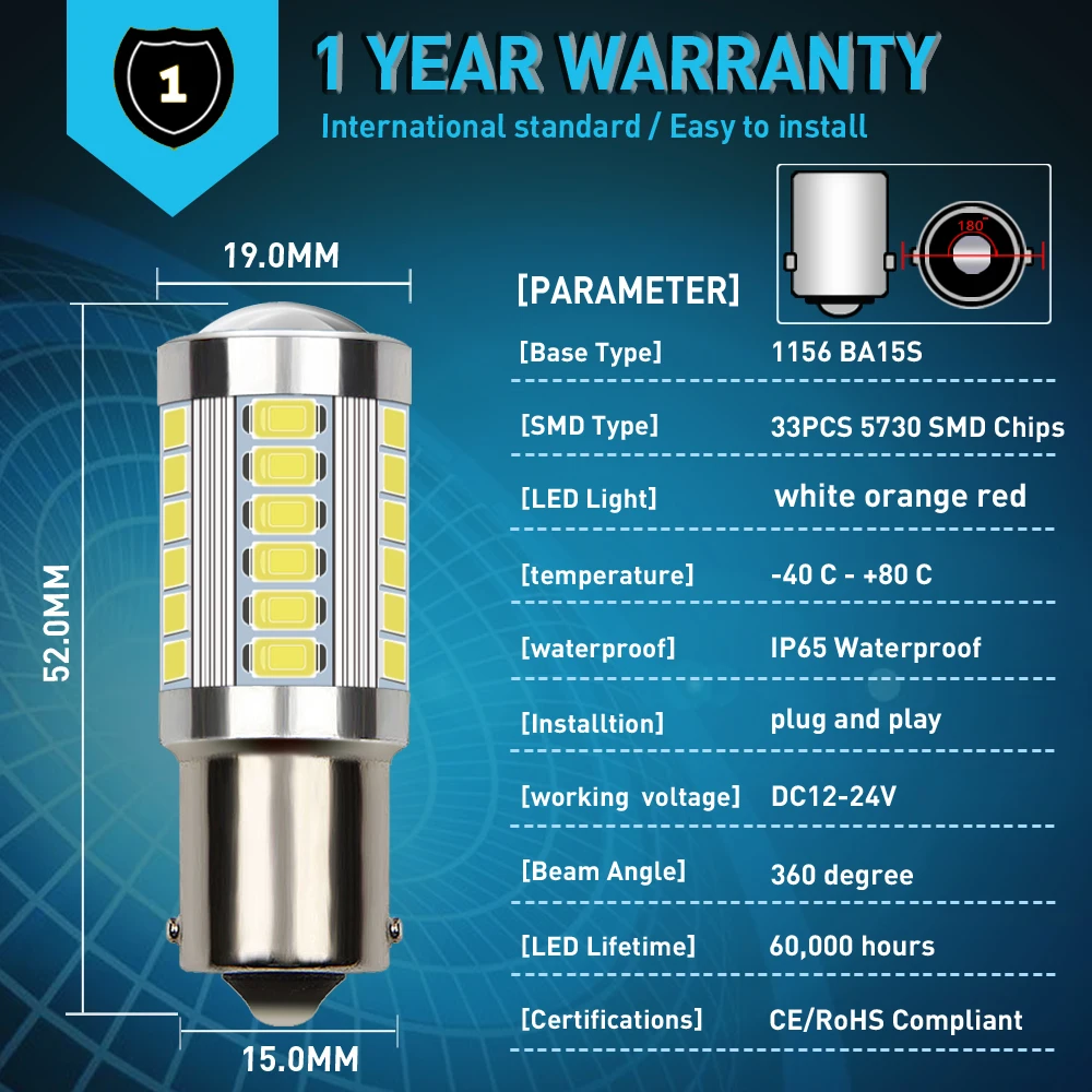 Светодиодная лампа Canbus 2x1156 p21w BA15S led 7443 T20 3157 осветительная для BMW F20 E92 1 2 3 4 5 6 7 8