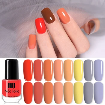 

NEE JOLIE Solid Color Nail Polish olorful Maple Red Gray Blue Long Lasting varnish Nail Art DIY Design Varnish Decoration